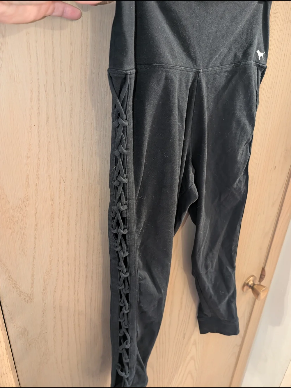 PINK Victoria's Secret Black Logo Leggings with NWT Socks